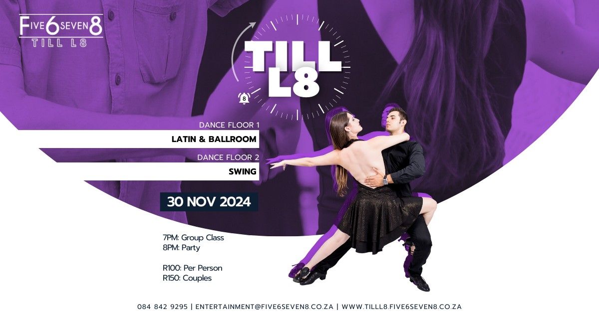 Latin, Ballroom & Swing Dance Party Till L8 at FIve6seven8 Dance Studio at Ferndale on Republic, JHB