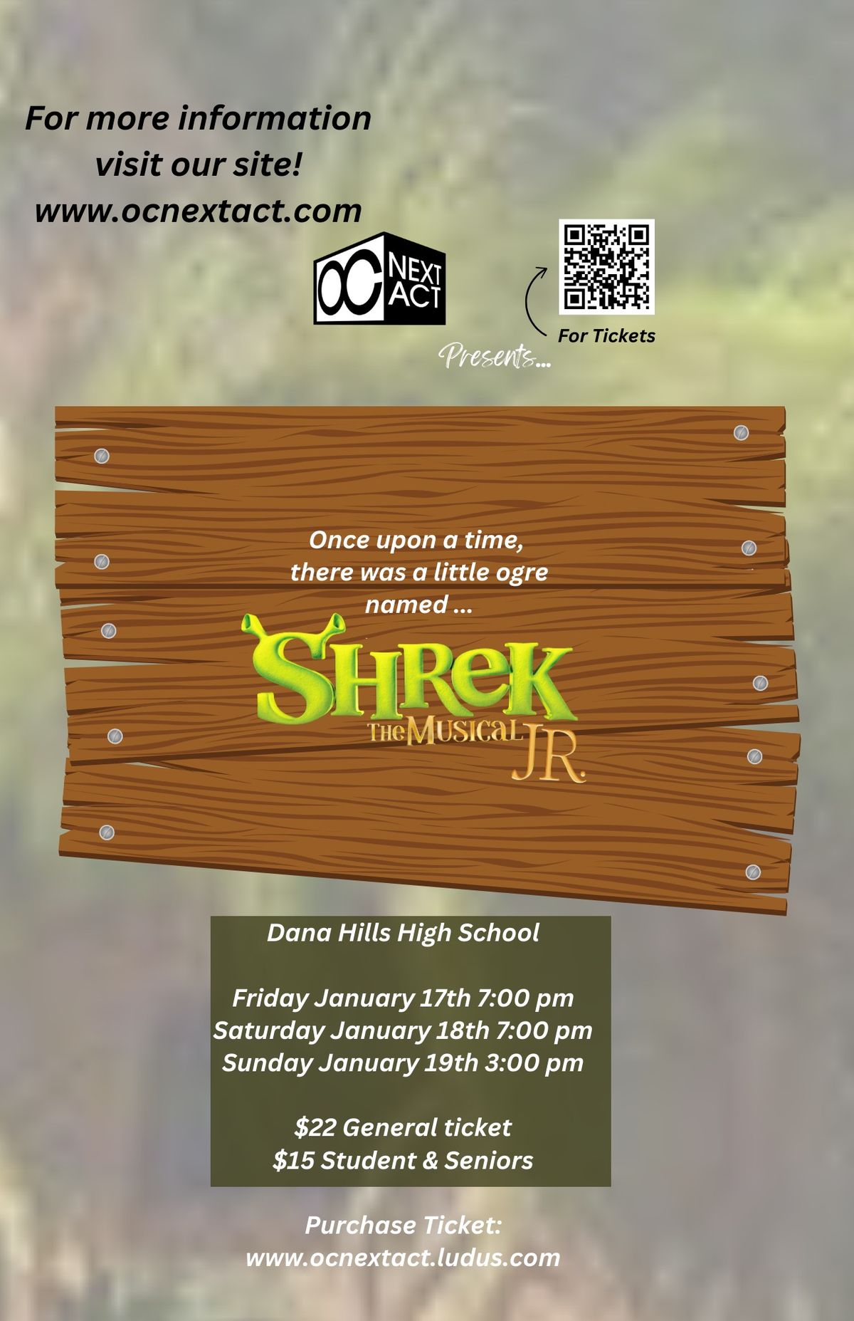 OC Next Act presents ....Shrek Jr. The Musical