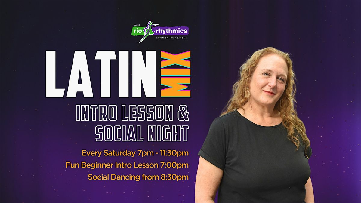 Saturday Night Latin Mix Social Night with Intro Lesson @ 7pm