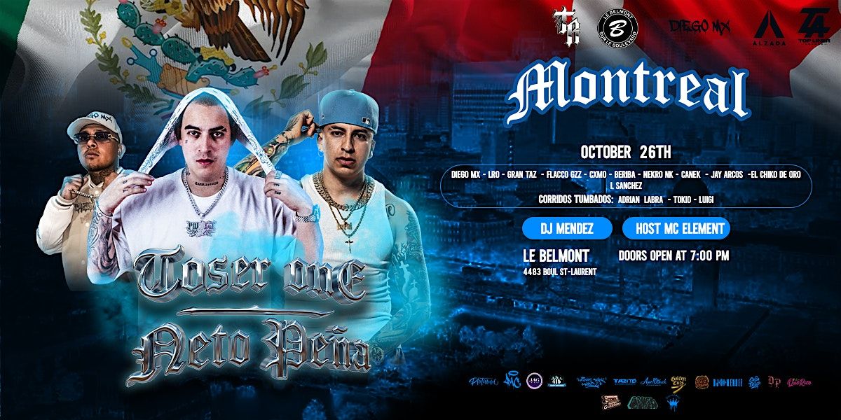 TOSERONE & NETO PE\u00d1A \u2013 Tour Montreal, Canad\u00e1 2025