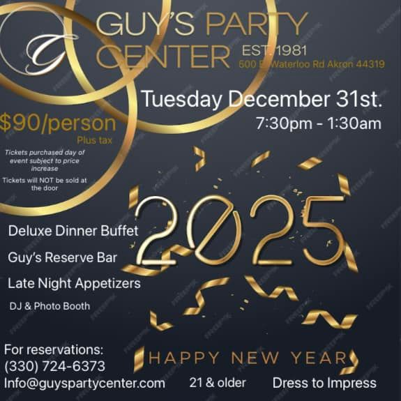 New Years Eve at Guy\u2019s Party Center