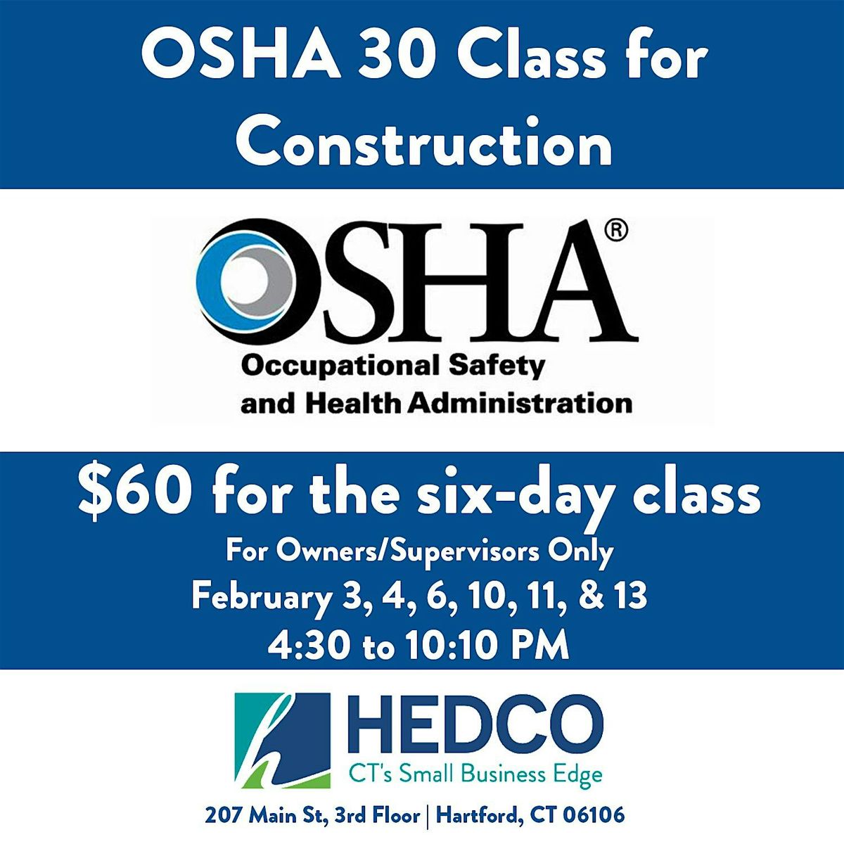 February OSHA 30-Hour Construction Training Class