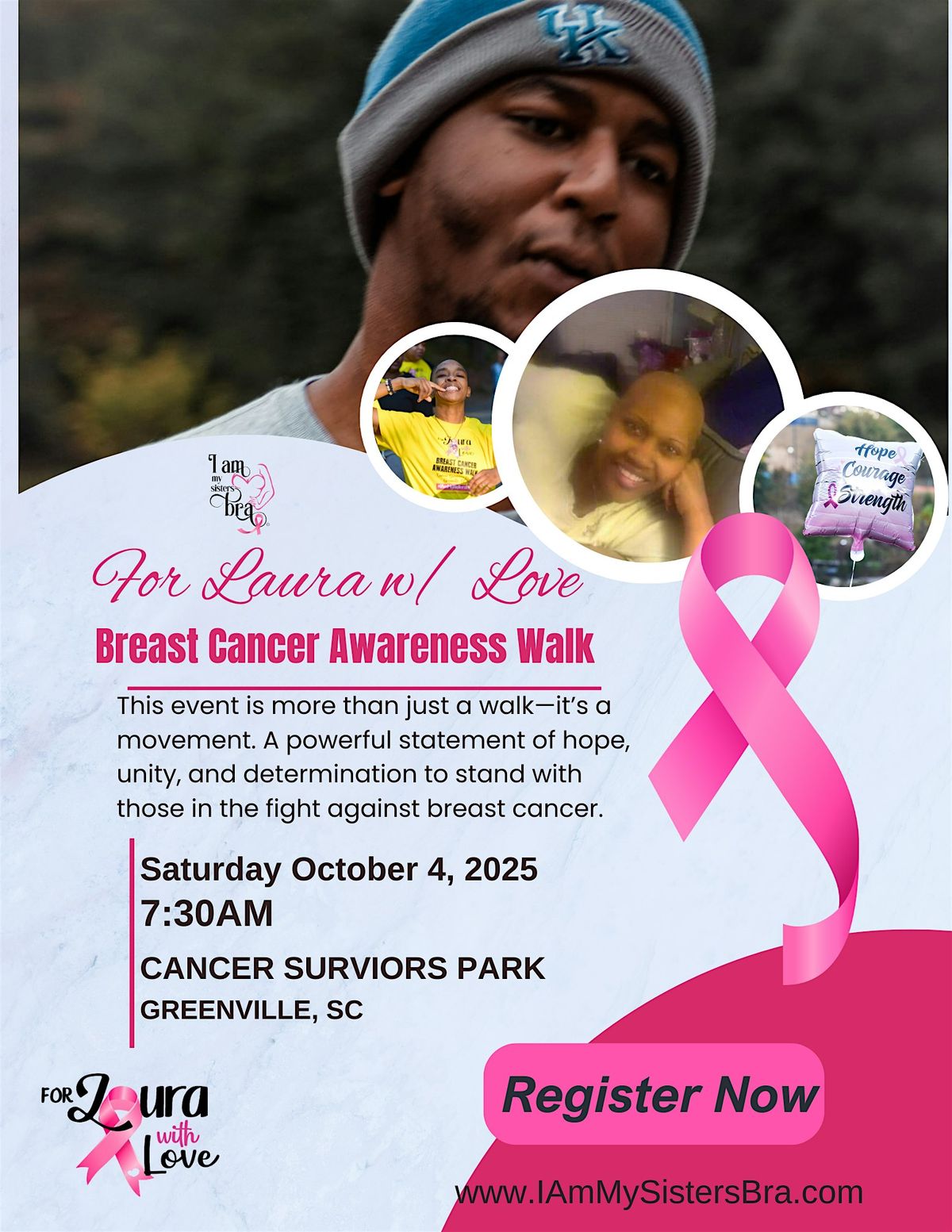 For Laura w\/ Love Breast Cancer Awareness Walk