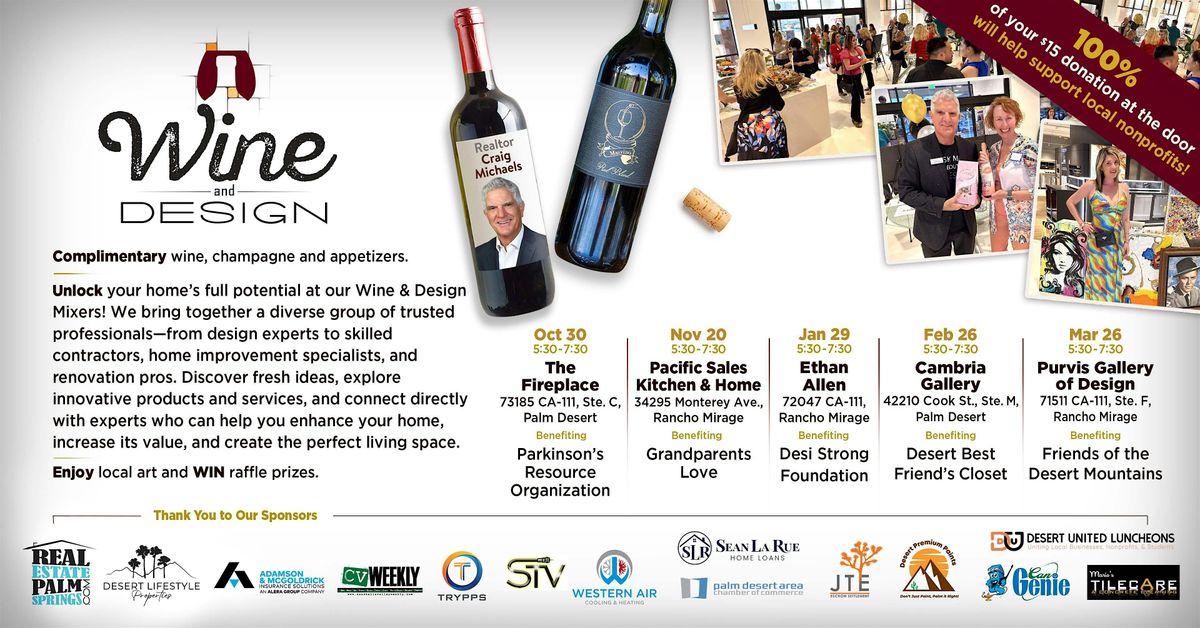 Wine & Design Mixer Benefiting Desi Strong Foundation