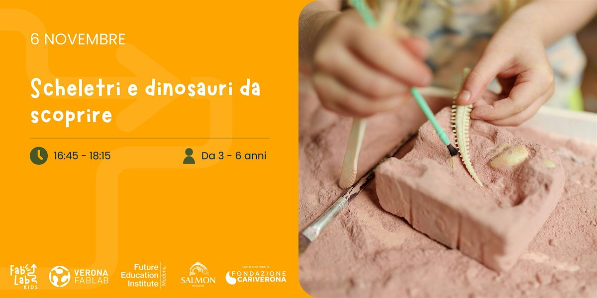 Scheletri e dinosauri da scoprire  da 3 a 6  anni