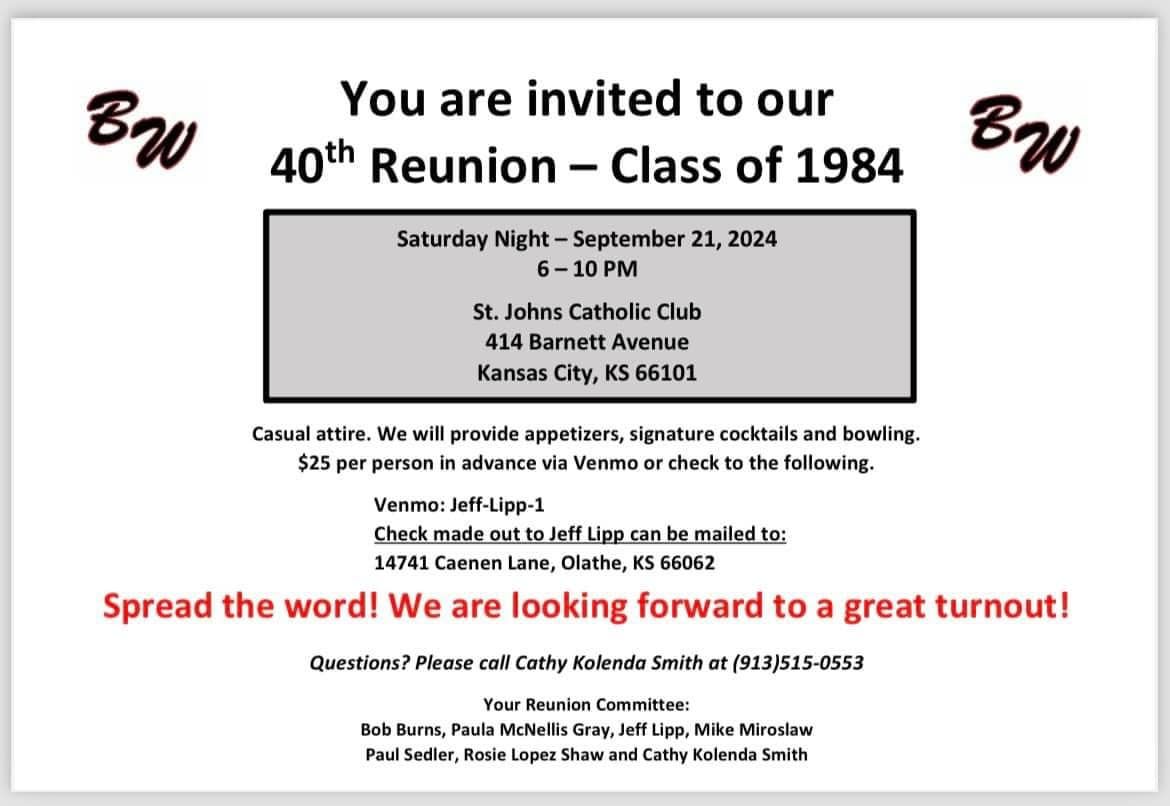 40th Reunion of Class of 1984