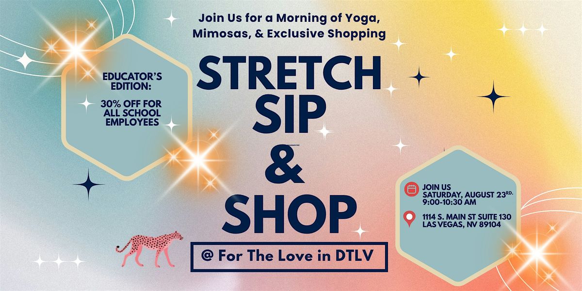 Stretch, Sip, and  Shop: Yoga & Mimosas at  For the Love