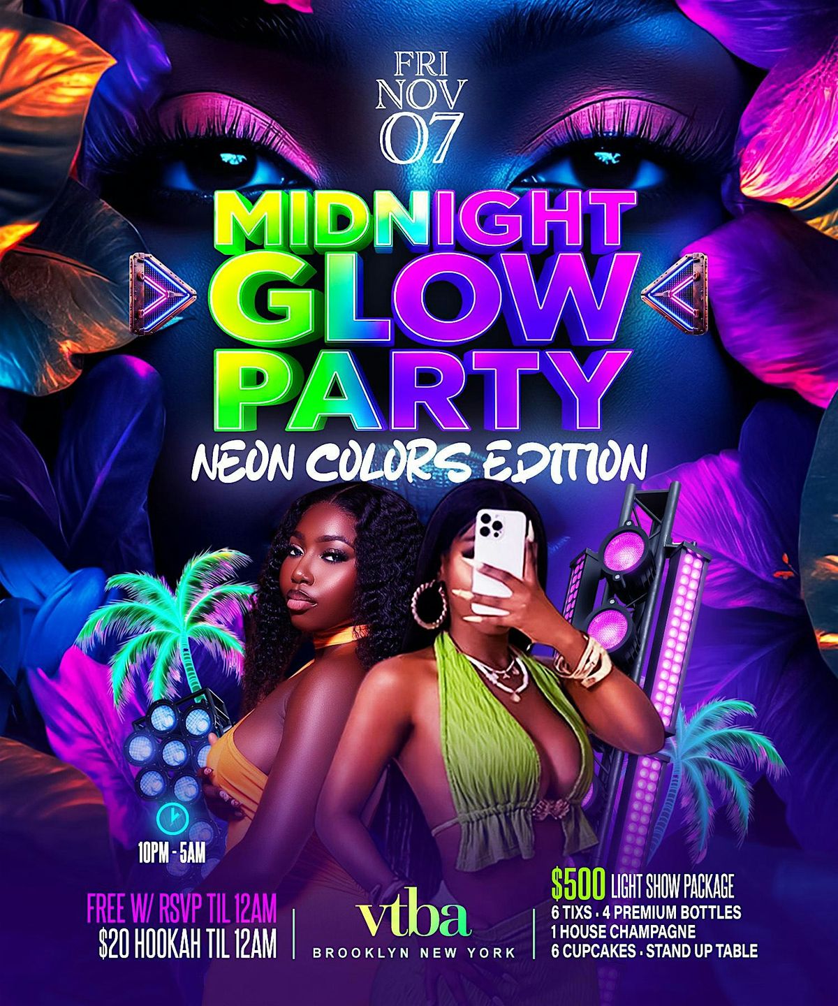 MIDNIGHT GLOW PARTY ( neon colors edition)