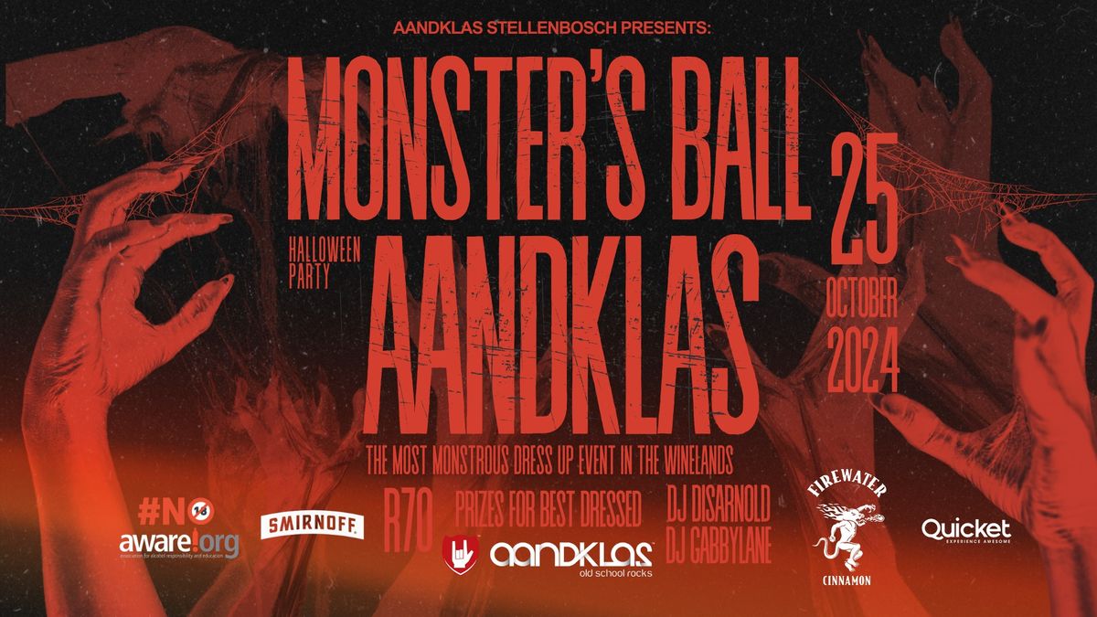 MONSTER'S BALL 2024 - Halloween Party at Aandklas Stellenbosch