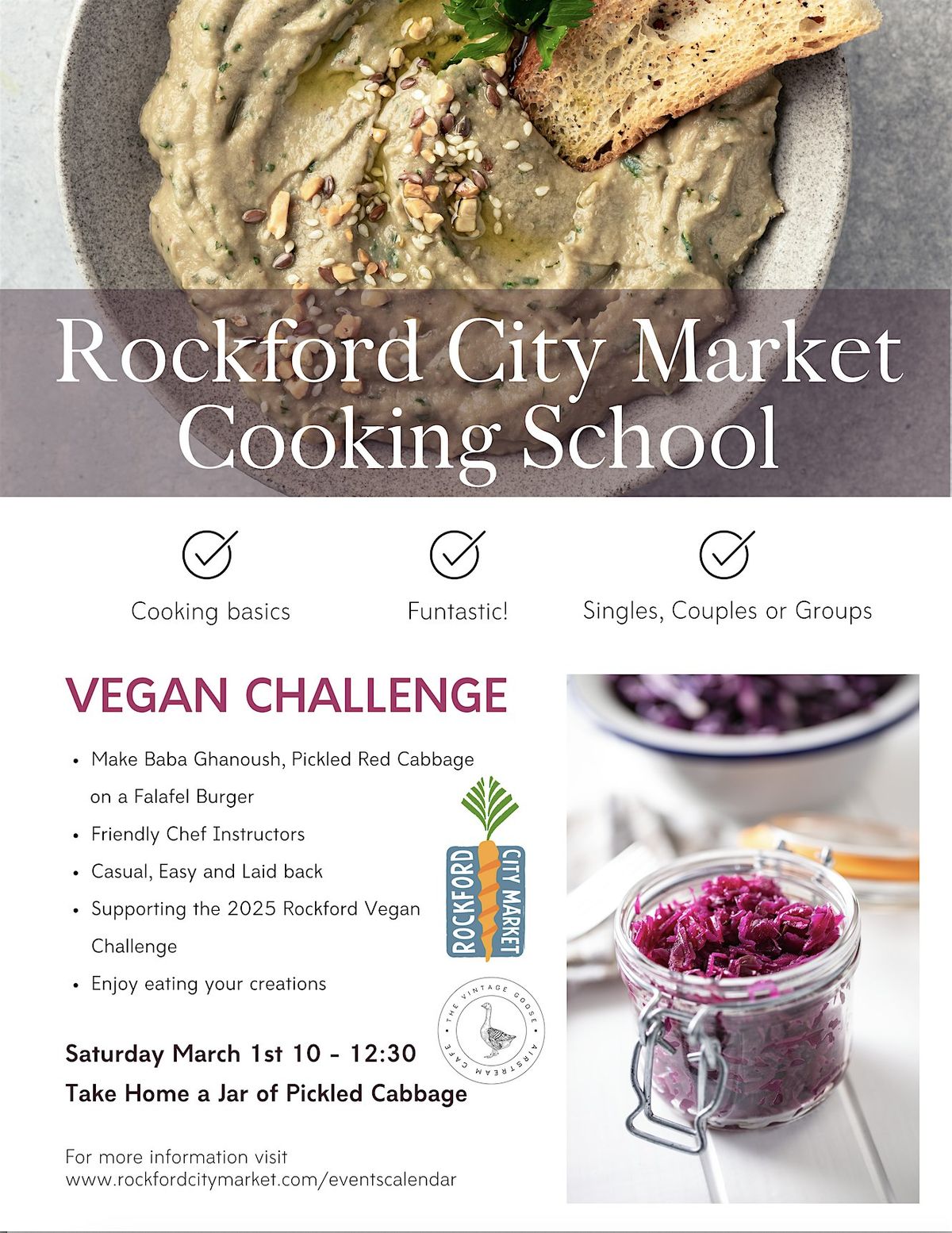 Rockford City Market Cooking School - Vegan Challenge