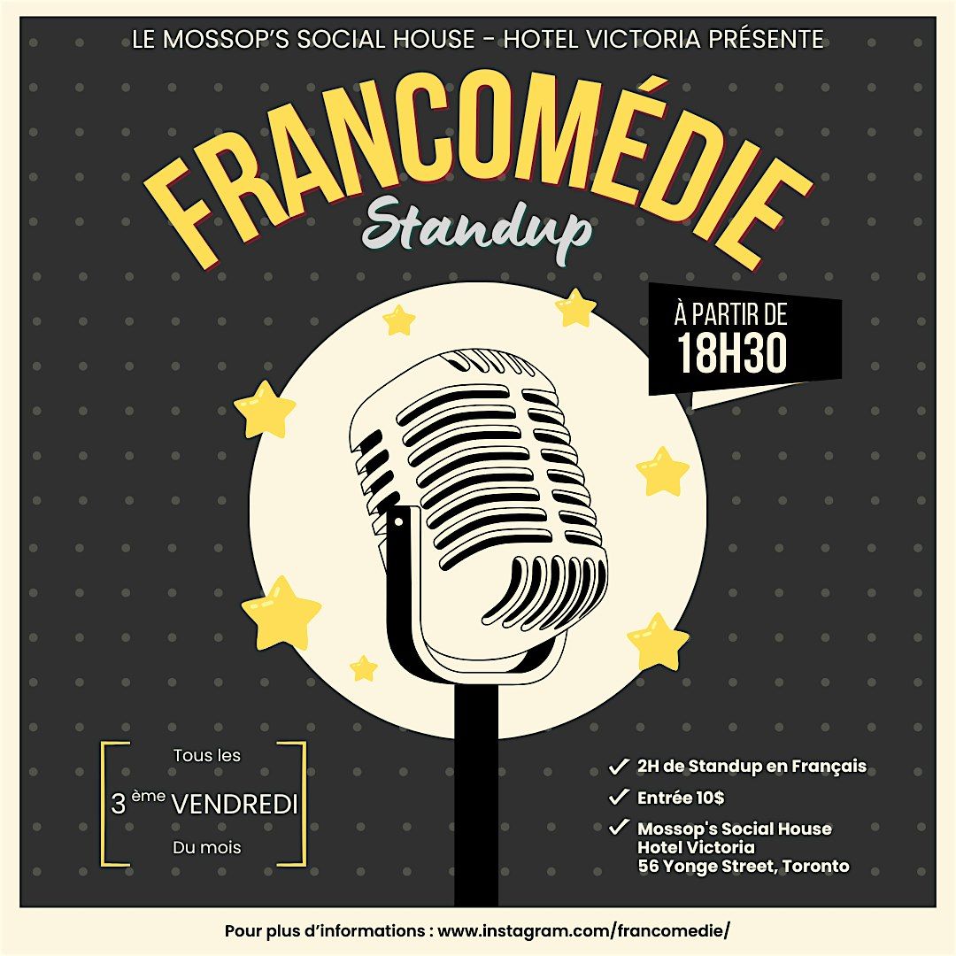 FranCom\u00e9die18h30 -spectacle \u00e0 19h15