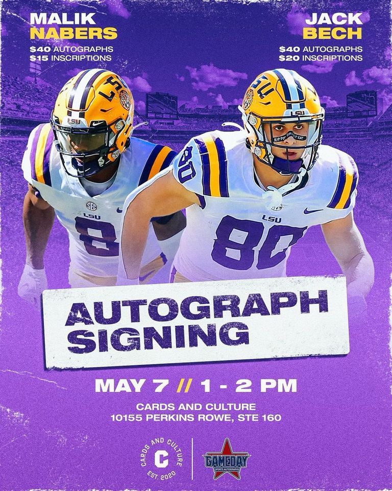 Nabers & Bech LSU Autograph Signing