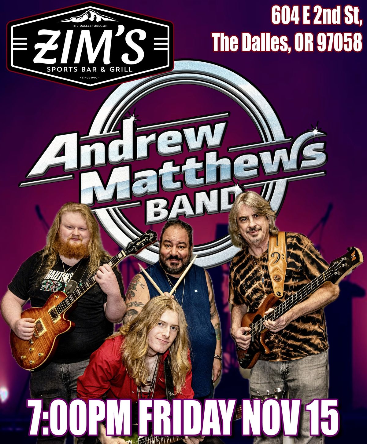 Andrew Matthews Band Quartet at Zim's!