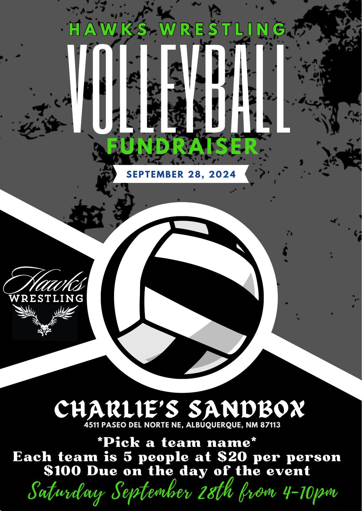 Hawks Wrestling Fundraiser Sand Volleyball Tournament