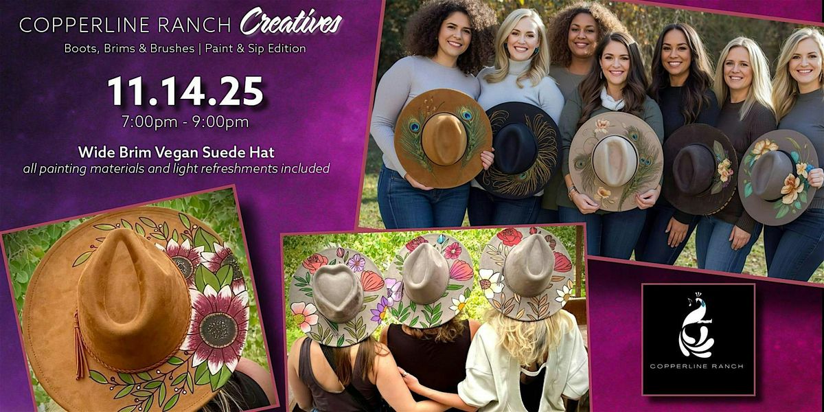 Copperline Ranch Creatives: Boots, Brims & Brushes - Paint & Sip