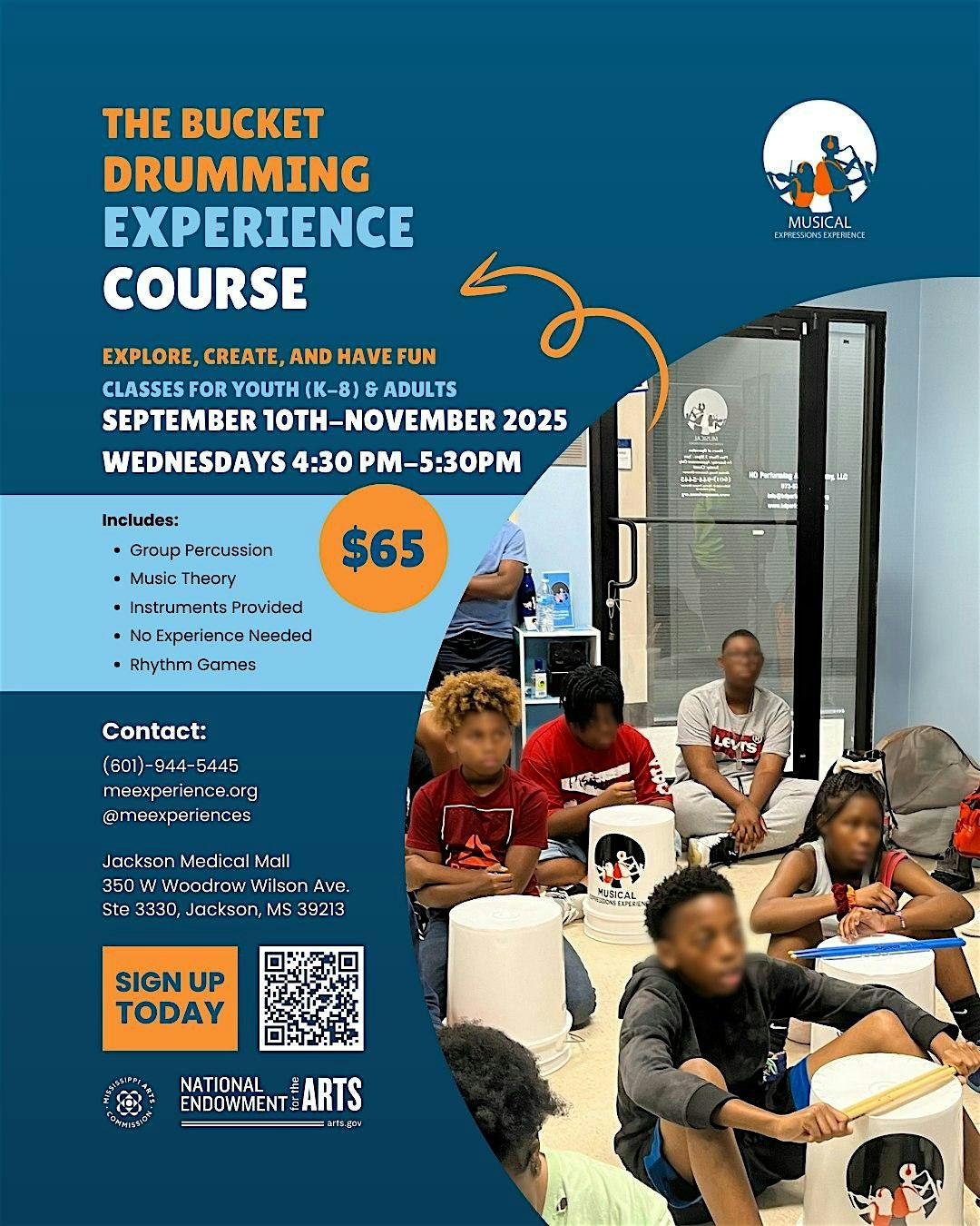 Bucket Drumming Experience-After School Music Class (Intro to percussion )