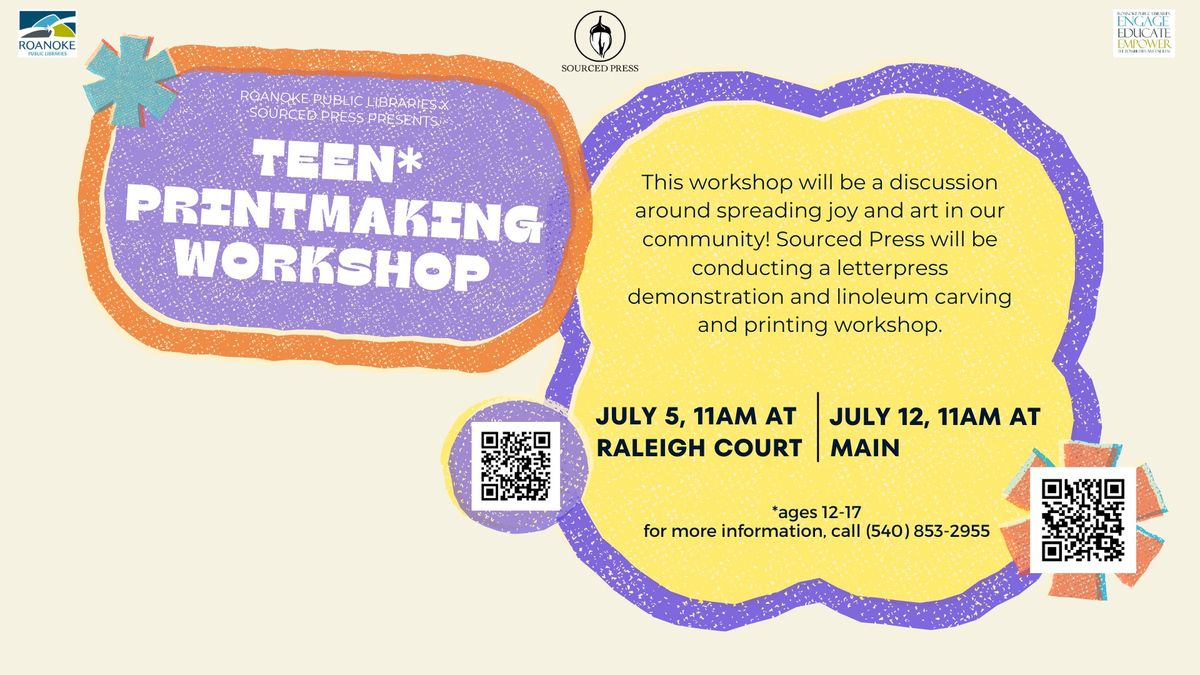 Teen Printmaking Workshop