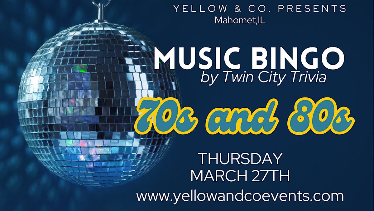 Music Bingo  by Twin City Trivia   @ Yellow & Co.