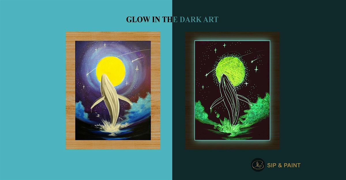 Sip and Paint (Glow in the Dark): Moonlit Majesty (8pm Sat)