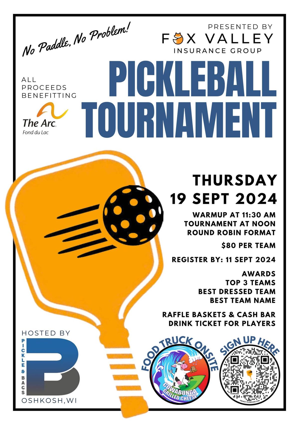 1st annual Charity Pickleball Tournament