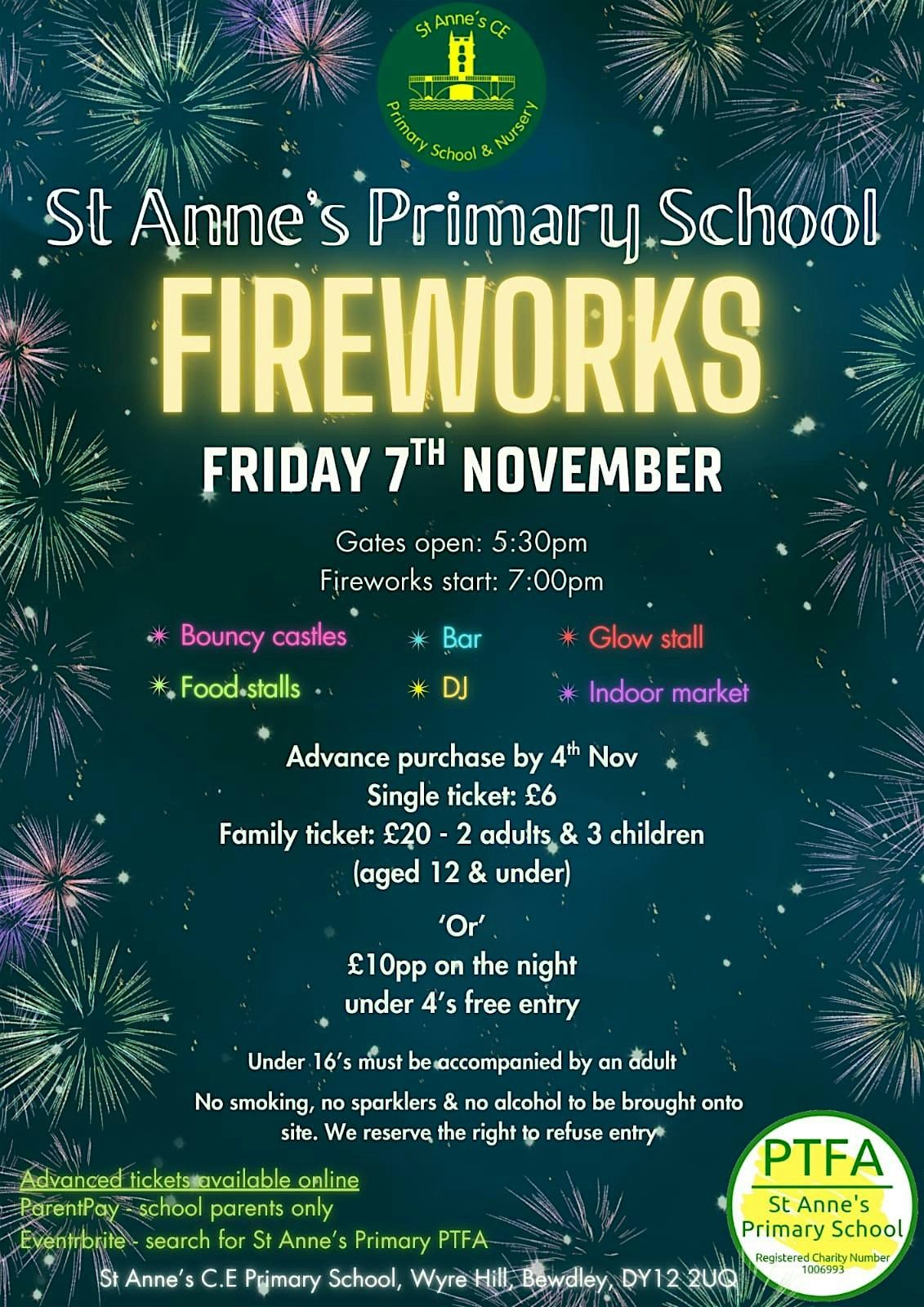 Fireworks Night at St Anne's CE Primary School and Nursery, Bewdley