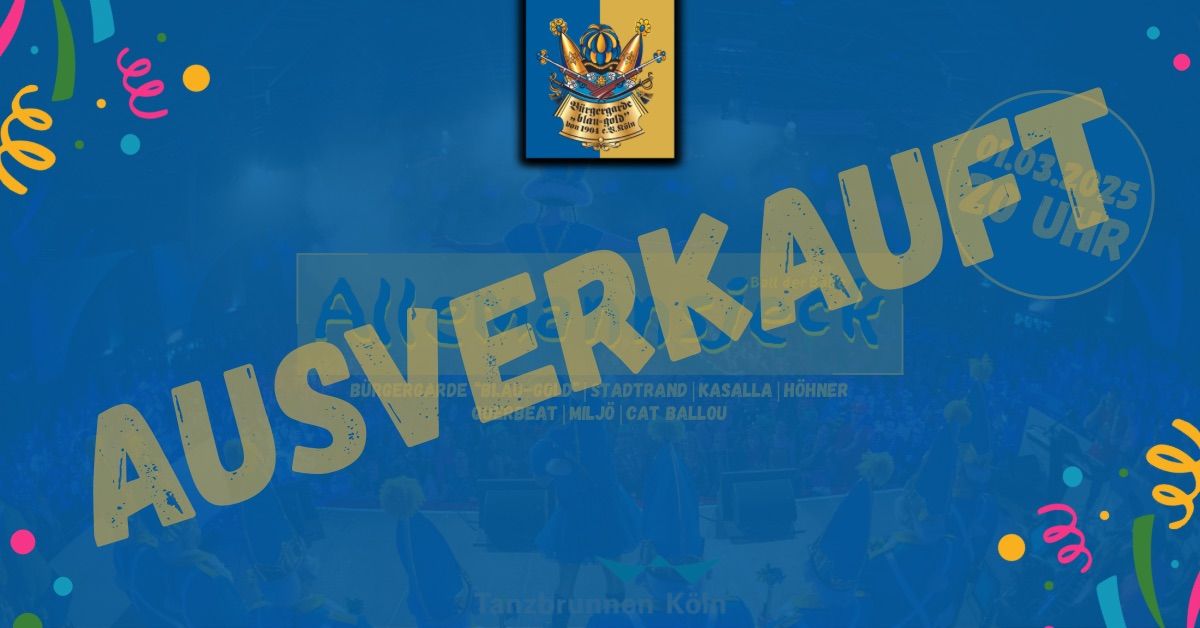 AUSVERKAUFT! - Allemannsjeck - B\u00fcrgergarde "blau-gold" von 1904 e.V. K\u00f6ln