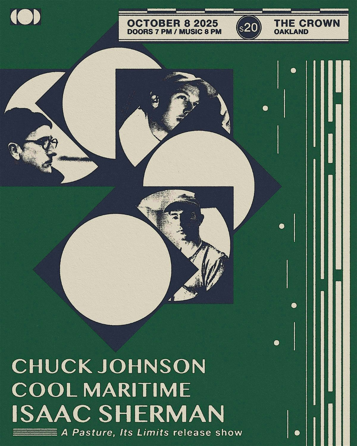 Live at The Crown: Isaac Sherman (LA) \/ Cool Maritime \/ Chuck Johnson