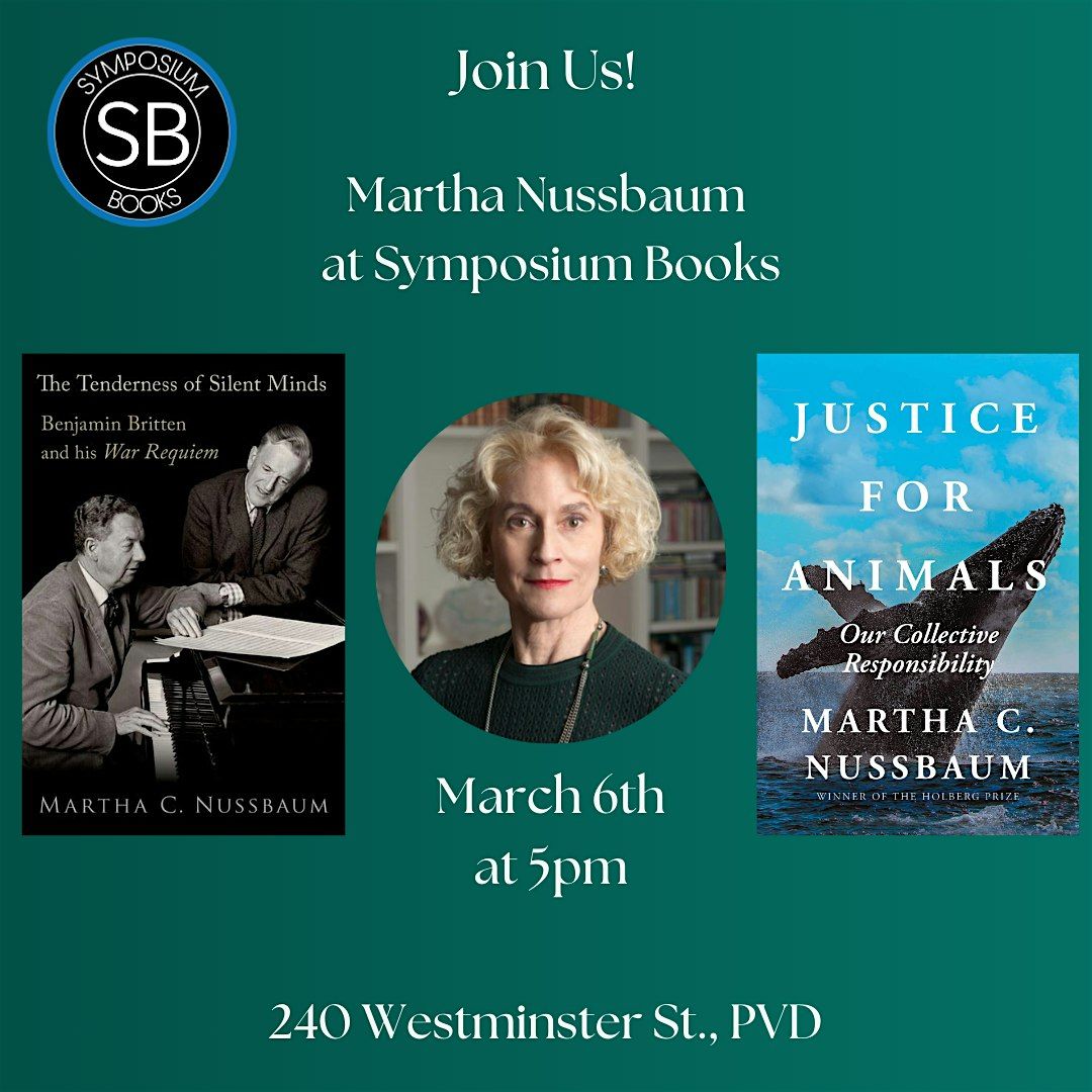 Martha Nussbaum at Symposium Books!