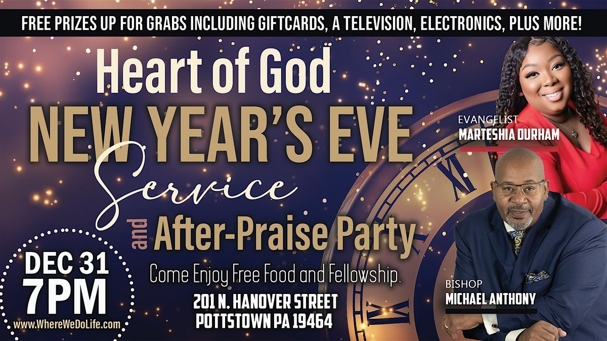 12\/31 @ 7PM : New Year's Eve Service & After-Praise Party