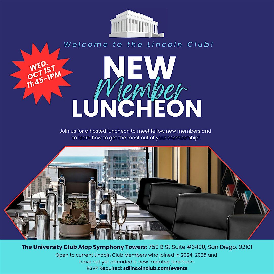 Lincoln Club Fall 2025 New Member Luncheon