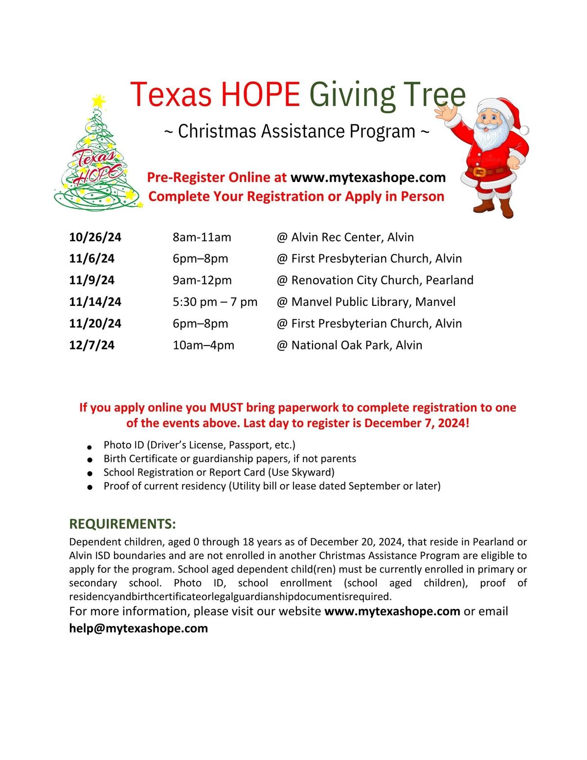 Giving Tree Registration