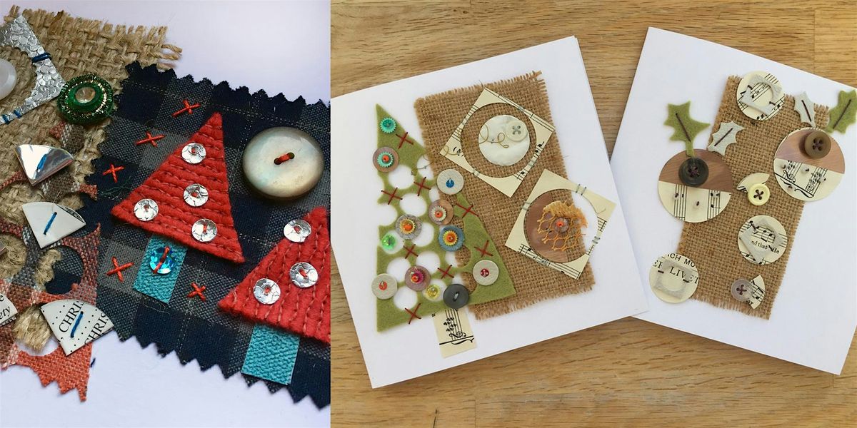 Festive Collage and Stitch Cards with Jessica Grady