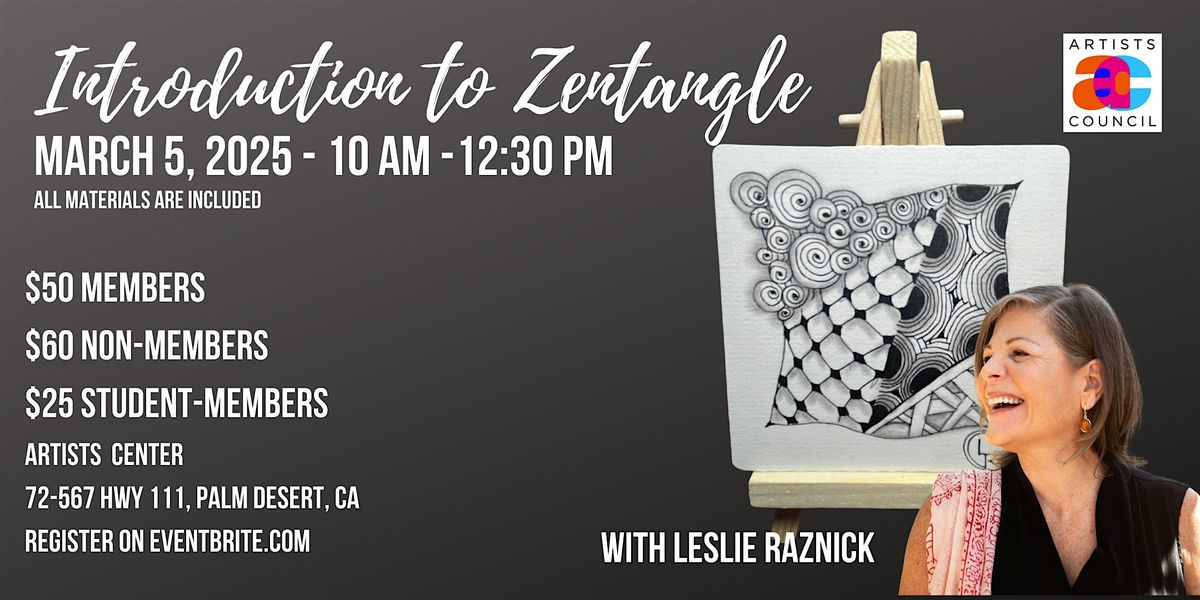 Introduction to Zentangle with Leslie Raznick