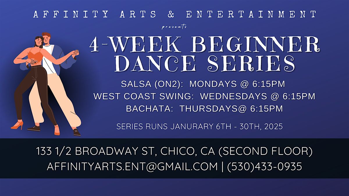 4-Week Dance Class Series - Salsa - Bachata - West Coast Swing