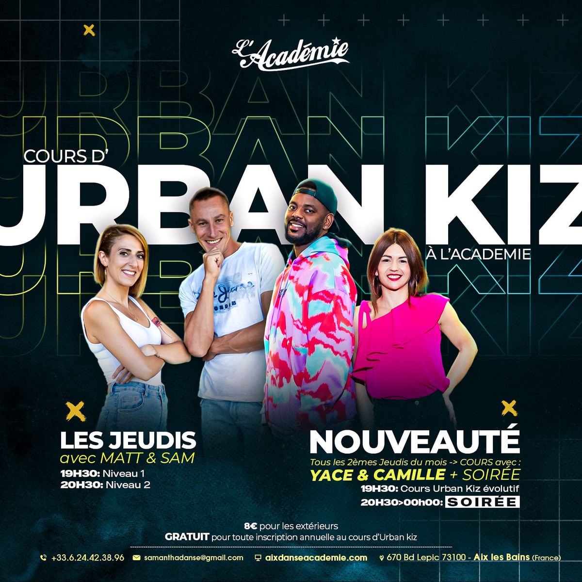 Cours UrbanKiz \u00e0 l'Acad\u00e9mie- Aix les Bains