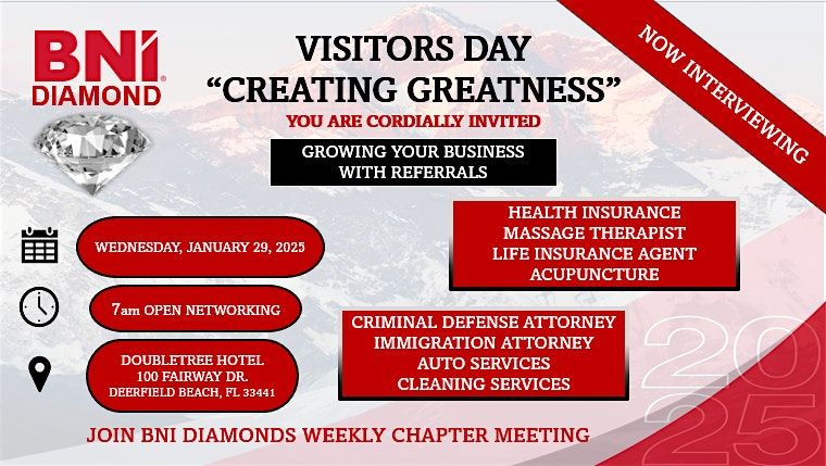 BNI Diamond Visitor's Day