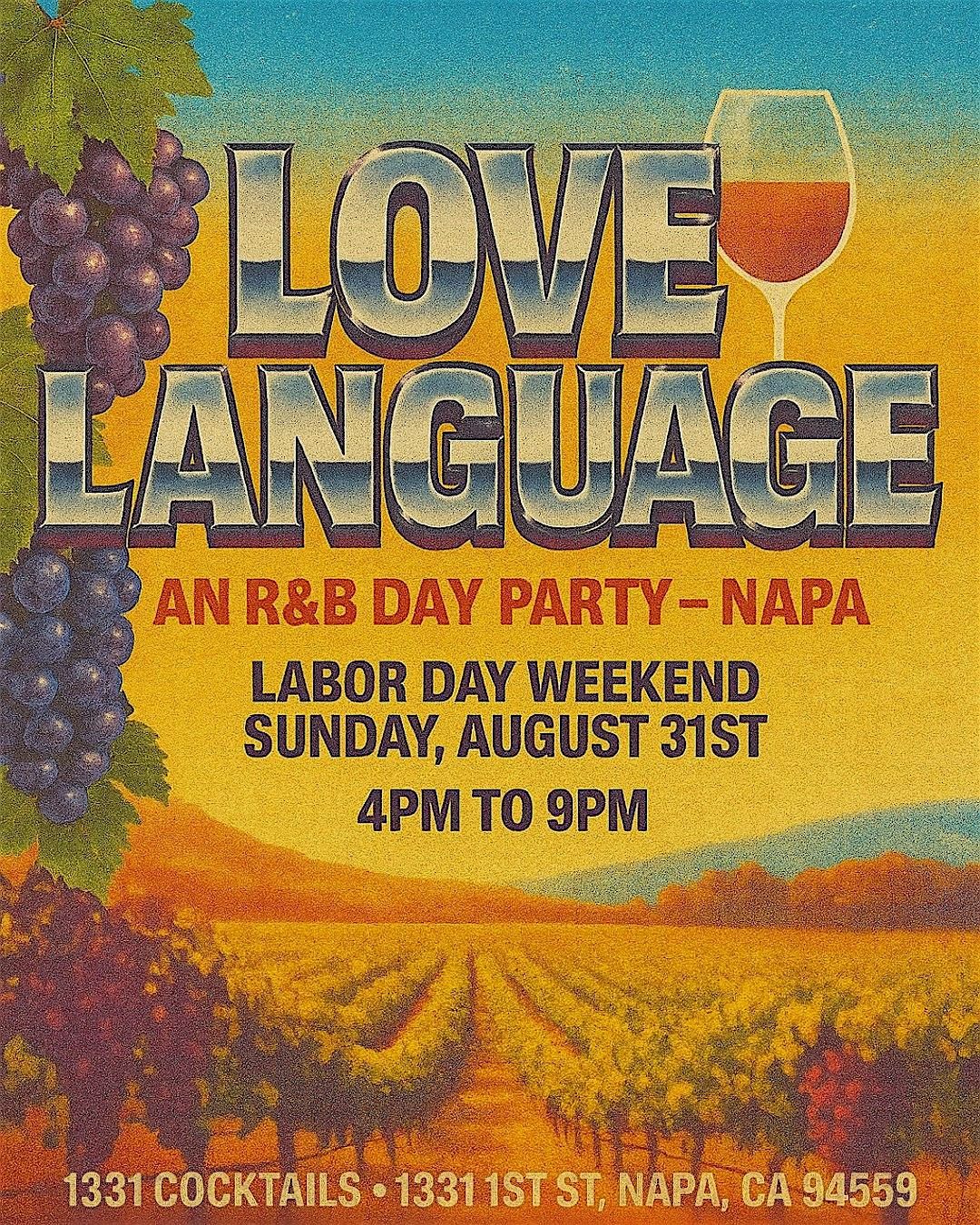 Love Language: An R&B Day Party - Napa (Labor Day Weekend)