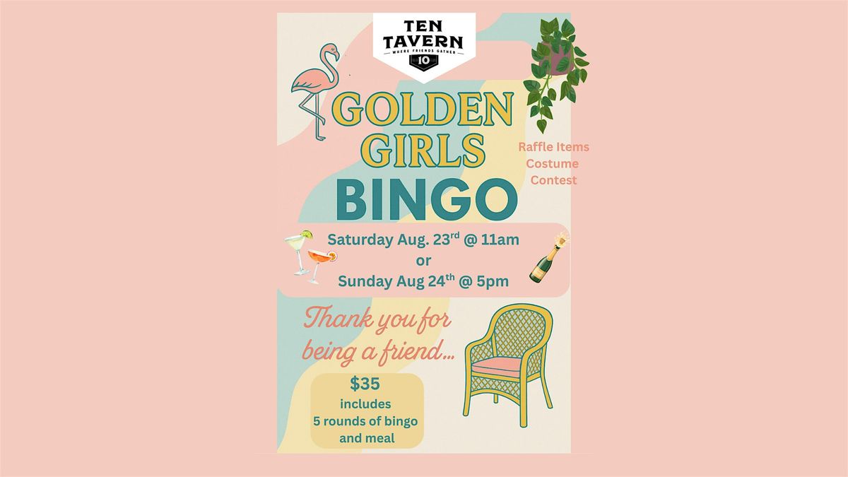 \u2728 Golden Girls Brunch Bingo \u2728
