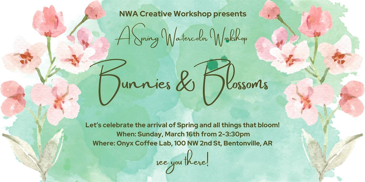 Celebrate St. Patrick's Day with our Bunnies & Blossoms Watercolor Workshop