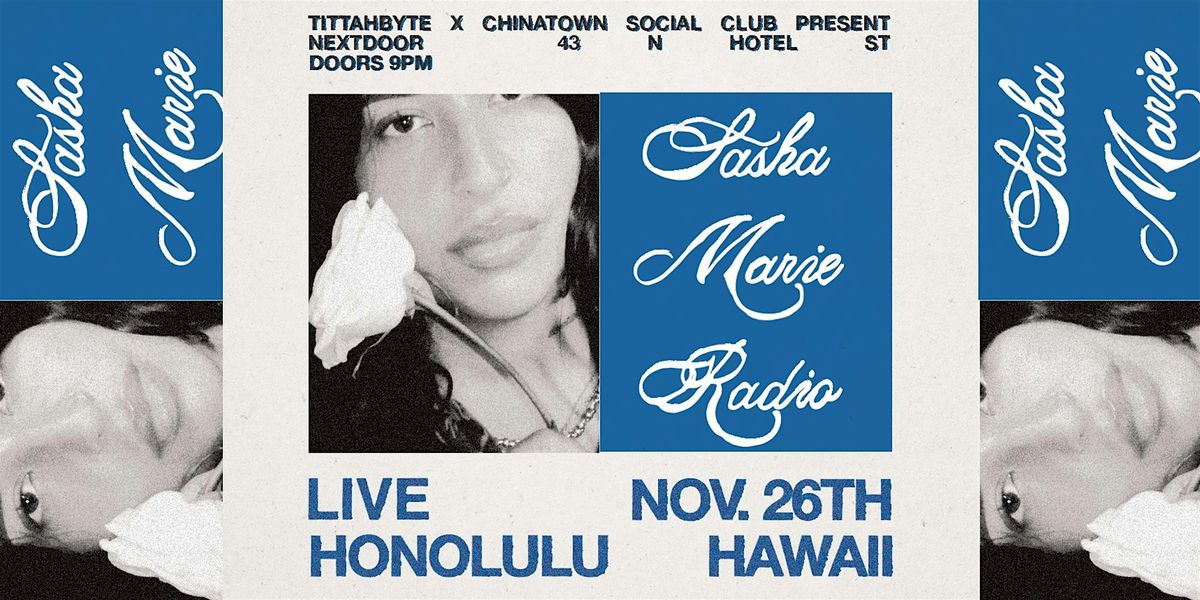 SASHA MARIE RADIO LIVE in Honolulu