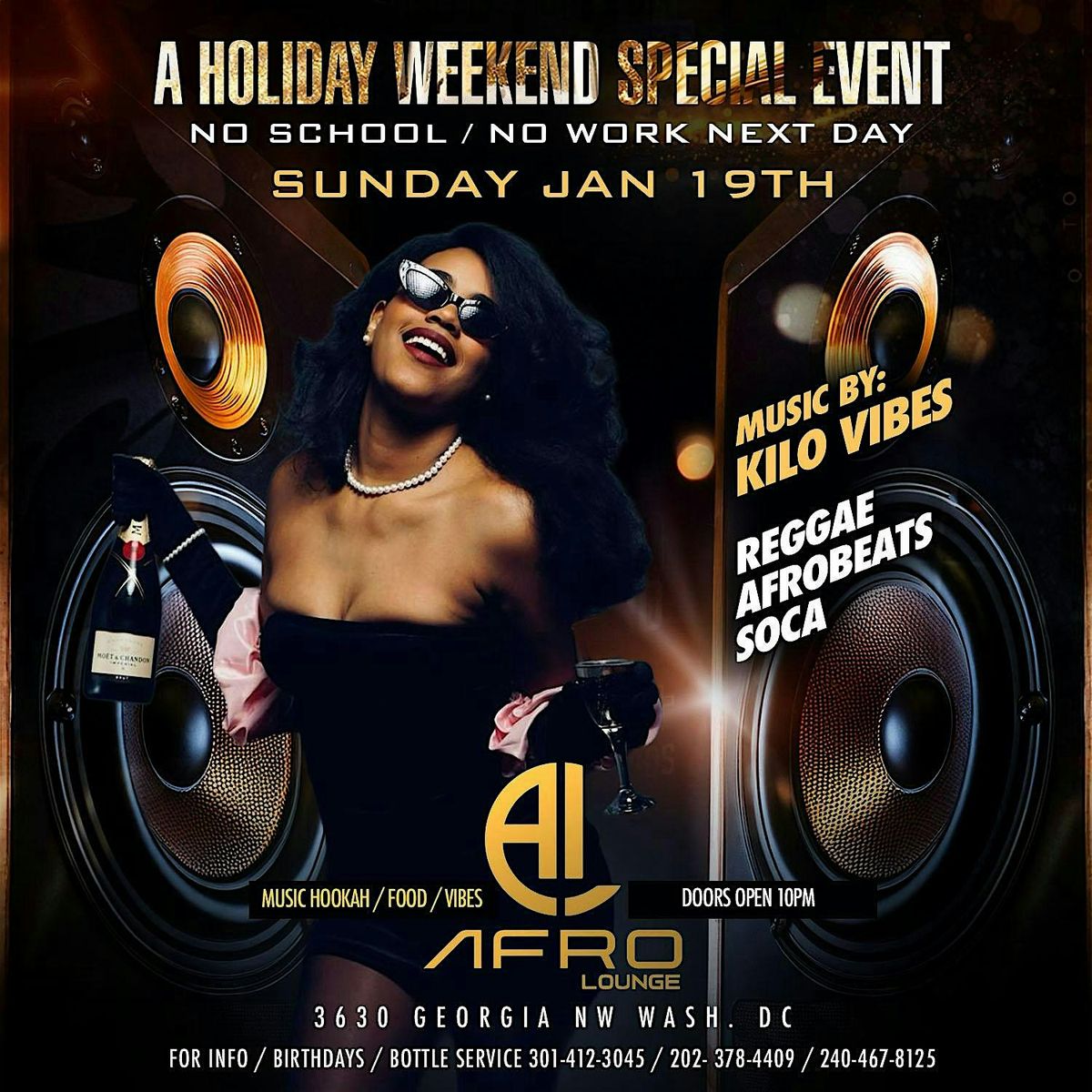 HOLIDAY WEEKEND CARIBBEAN & AFRO BEATS NIGHT @AFRO LOUNGE