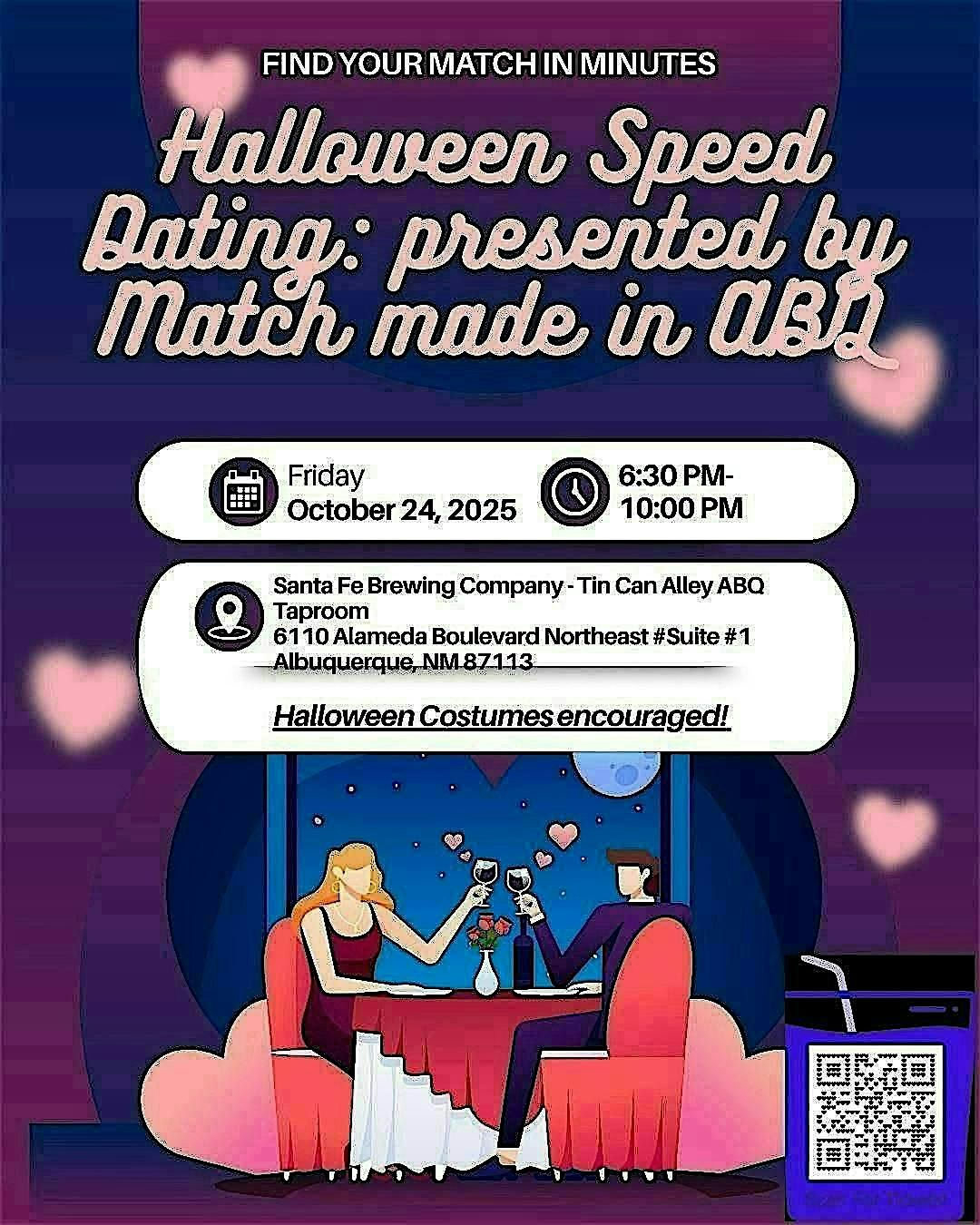 Speed Dating presented by Match Made in ABQ  Halloween Edition !