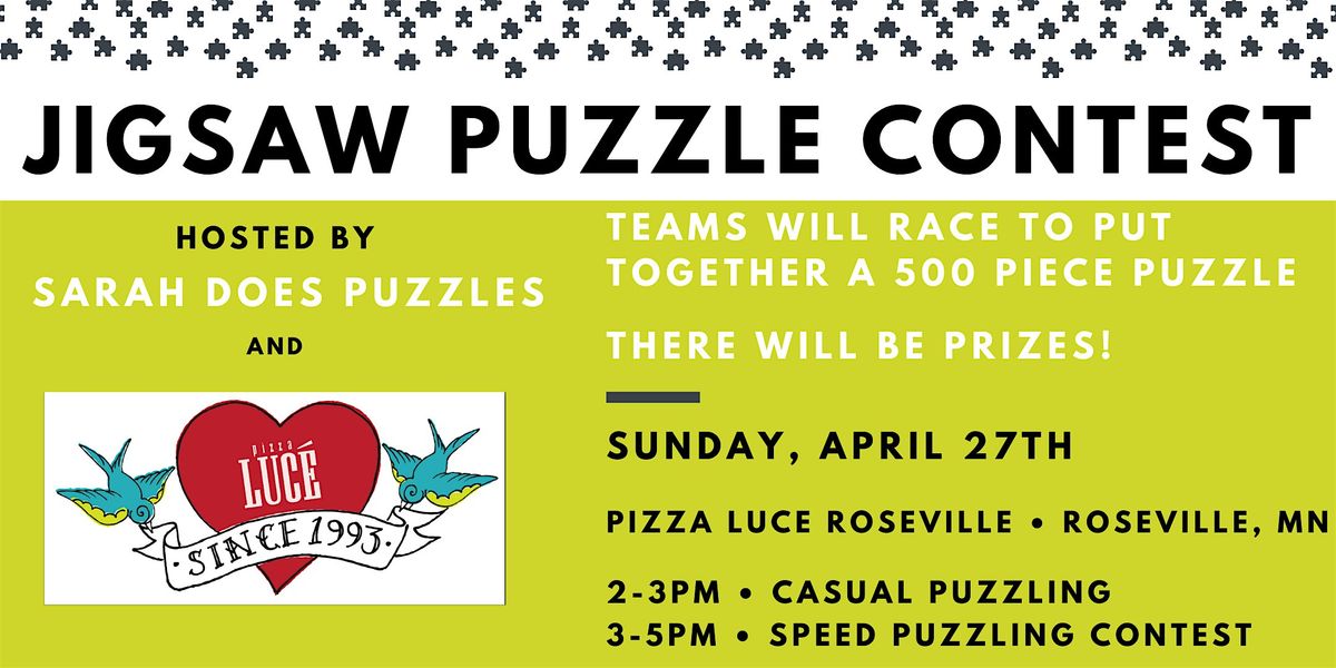 Team Jigsaw Puzzle Contest at Pizza Luce Roseville- April 2025