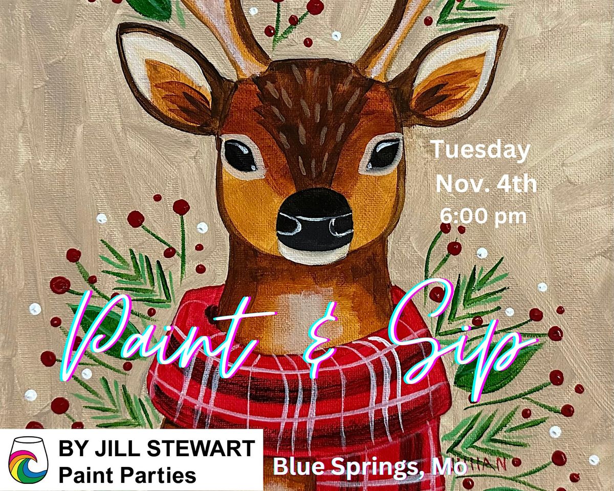 Holiday Deer Paint Party