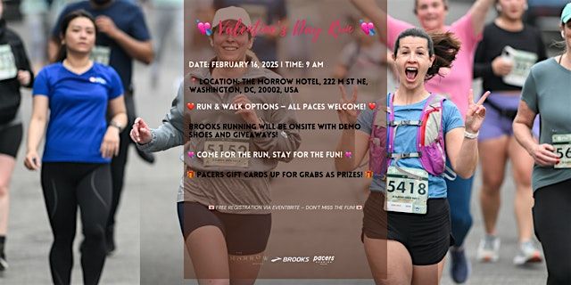 Valentine Run, Hosted by Pacers, Brooks, and The Morrow Hotel