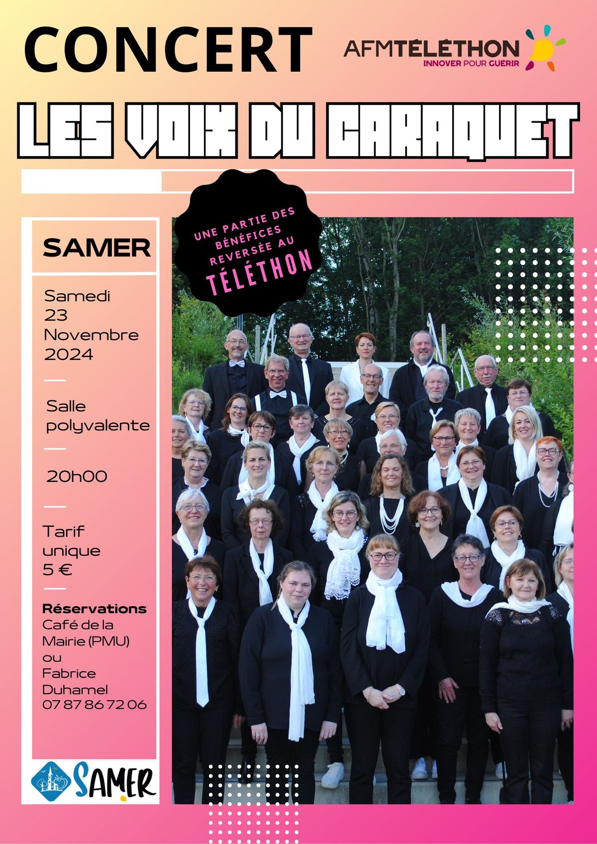 Concert T\u00e9l\u00e9thon : Les Voix du Caraquet