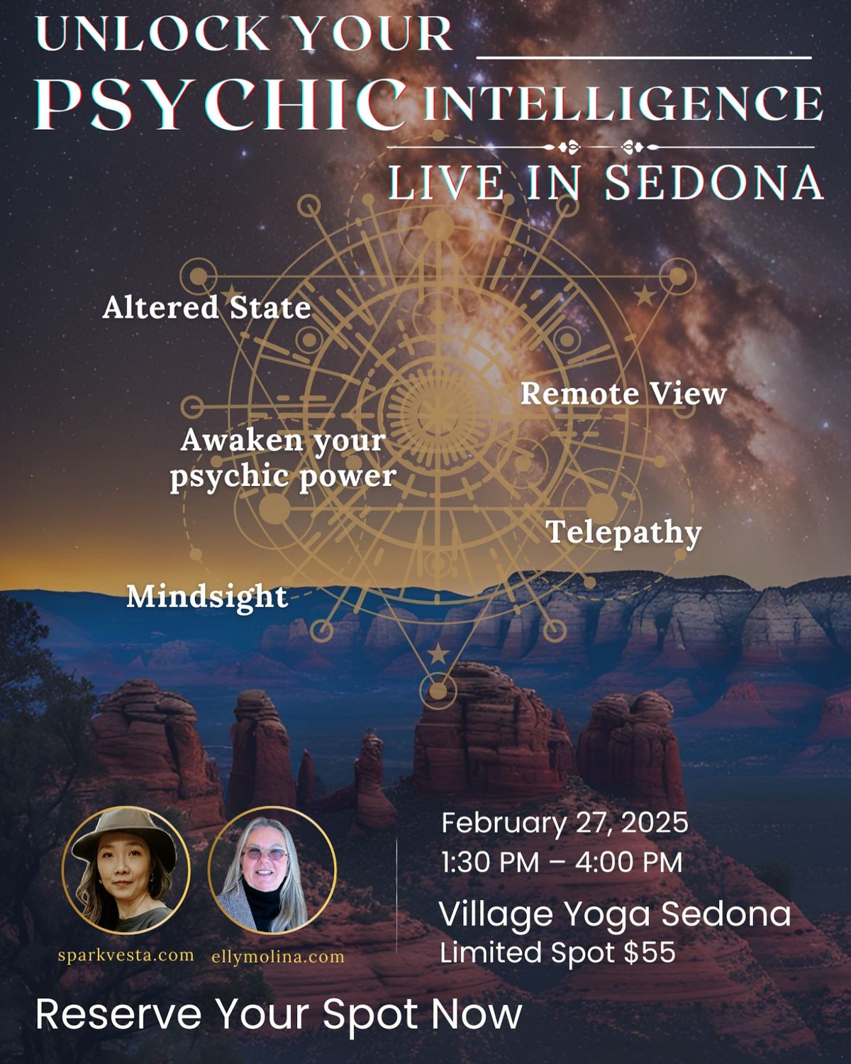 Unlock Your Psychic Intelligence EVENT at Village Yoga Sedona 