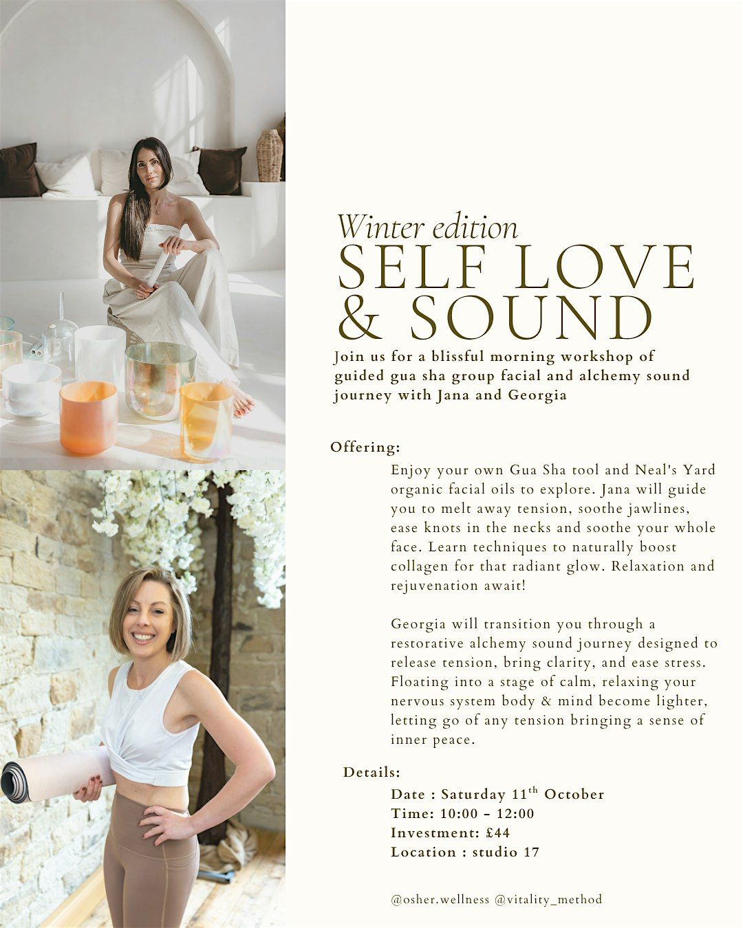 Winter Self Love & Sound | guided gua sha  facial & sound healing workshop