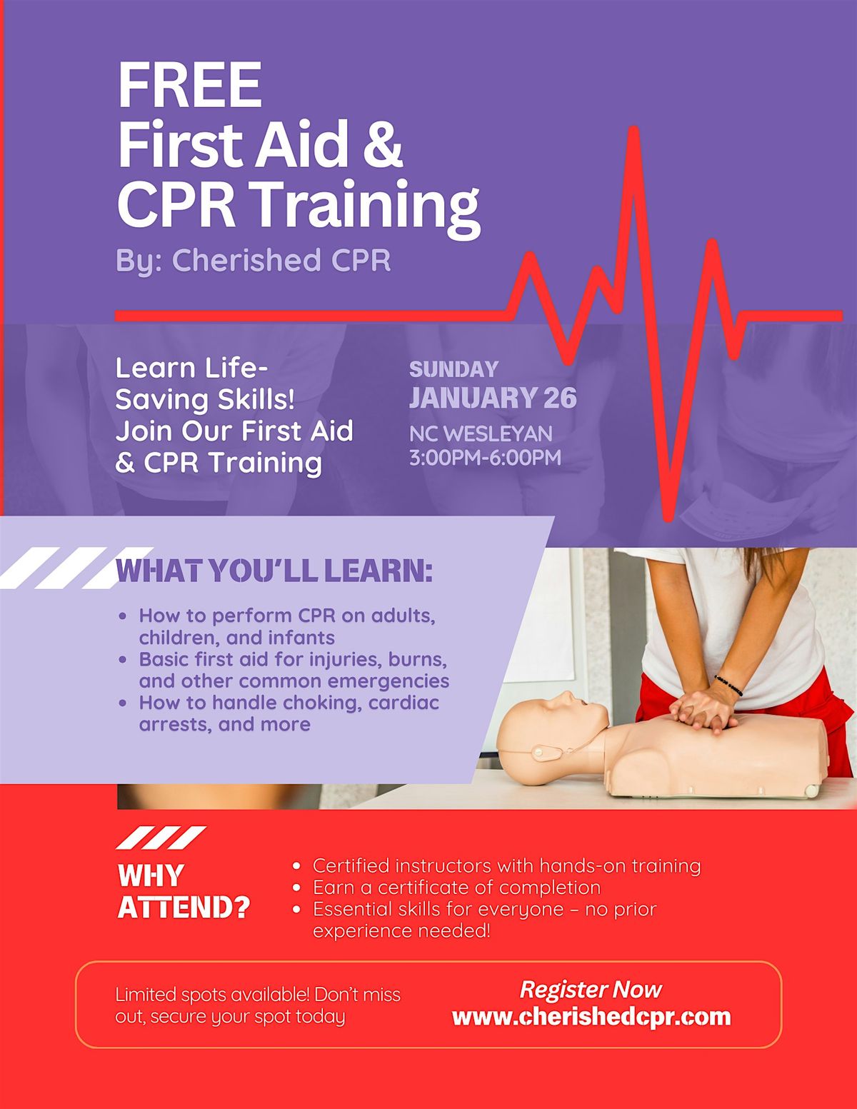 Free CPR & First Aid Training to the Community!