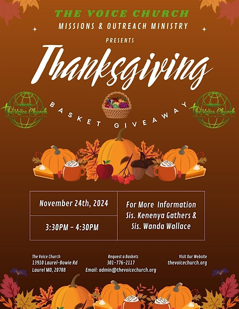 Thanksgiving Basket Giveaway & Donation Drive!